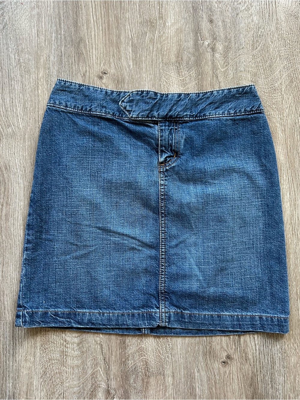 Vtg Y2K Denim A-Line Mini Skirt- 100% Soft Cotton